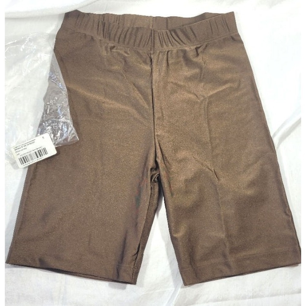 Los Angeles Apparel‎ Women's Nylon Tricot Bike Shorts - Chocolate - Size Medium